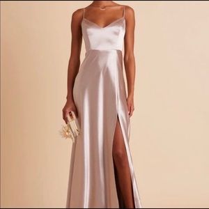 Birdy Grey Satin Taupe bridesmaids dress